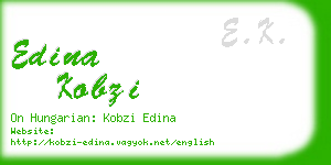 edina kobzi business card